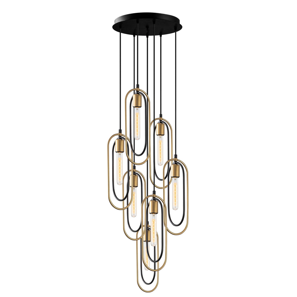 Cerco Pendellampe - Schwarz Gold in Schwarz Gold präsentiert im Onlineshop von KAQTU Design AG. Pendelleuchte ist von Opviq