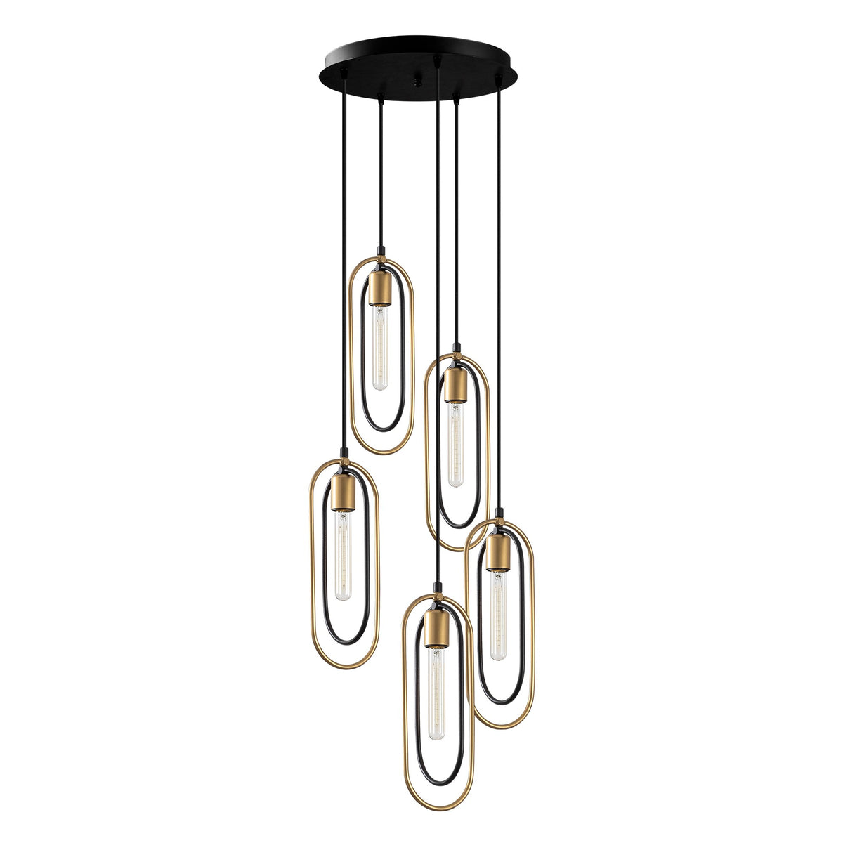 Cerco Pendellampe - Schwarz Gold in Schwarz Gold präsentiert im Onlineshop von KAQTU Design AG. Pendelleuchte ist von Opviq
