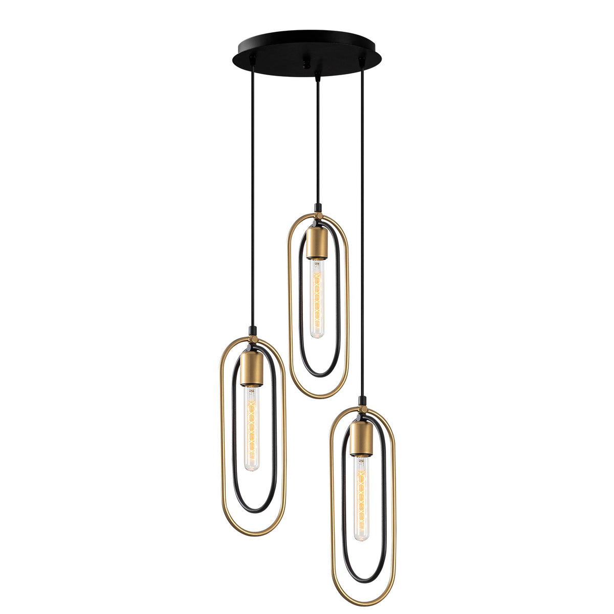 Cerco Pendellampe - Schwarz Gold in Schwarz Gold präsentiert im Onlineshop von KAQTU Design AG. Pendelleuchte ist von Opviq