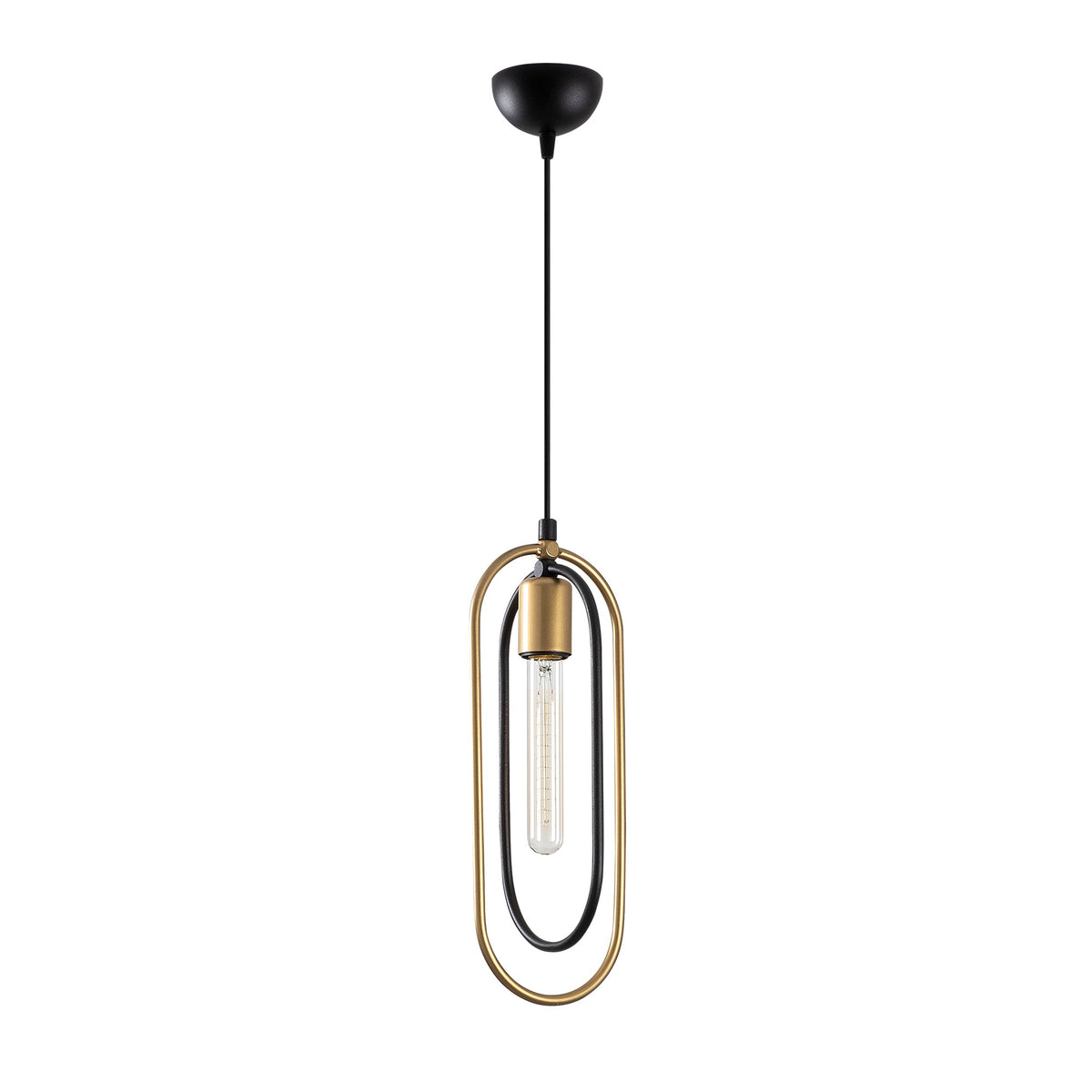 Cerco Pendellampe - Schwarz Gold in Schwarz Gold präsentiert im Onlineshop von KAQTU Design AG. Pendelleuchte ist von Opviq