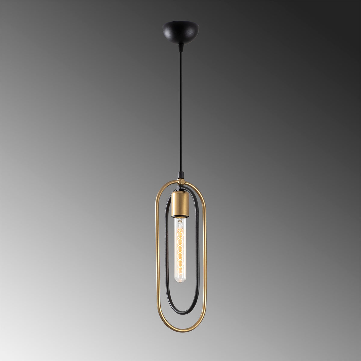 Cerco Pendellampe - Schwarz Gold in Schwarz Gold präsentiert im Onlineshop von KAQTU Design AG. Pendelleuchte ist von Opviq