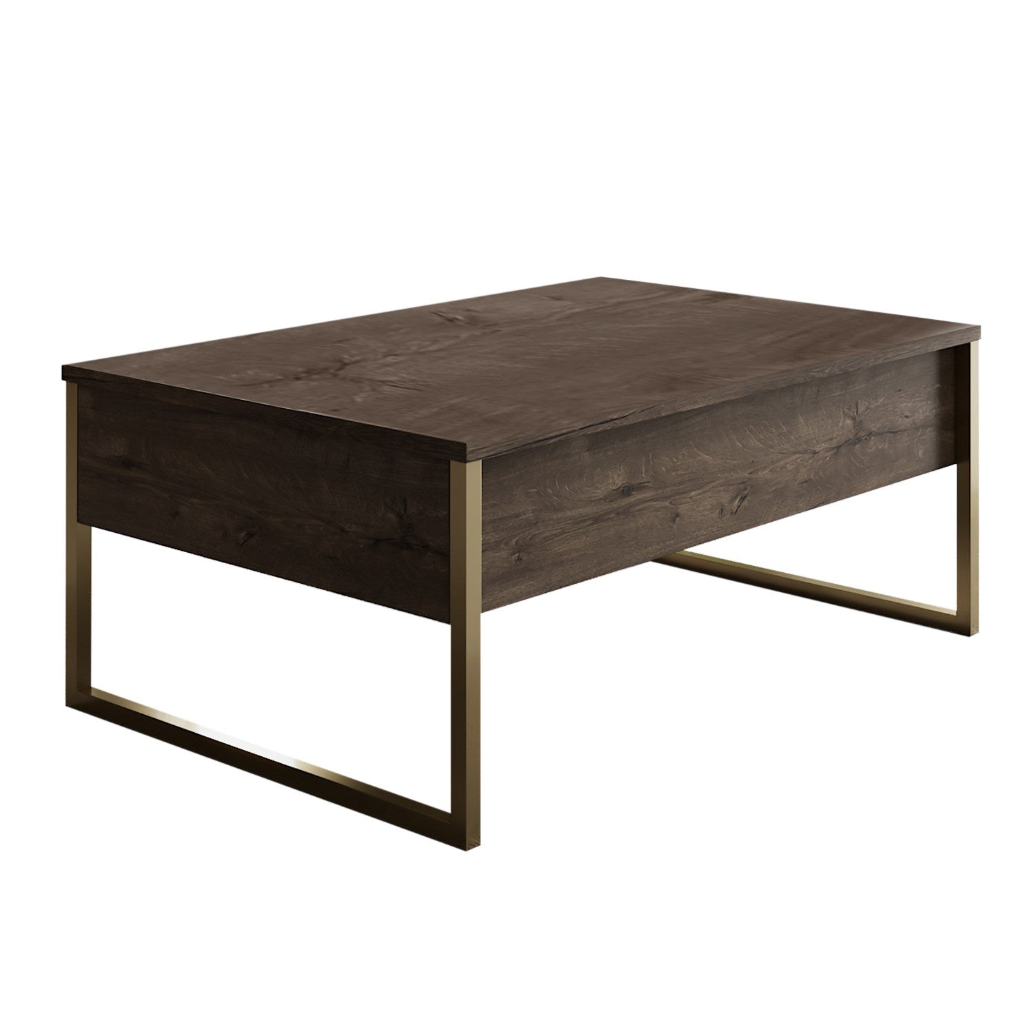 Luxe - Walnut, Gold in Walnuss Gold präsentiert im Onlineshop von KAQTU Design AG. Beistelltisch ist von Hanah Home