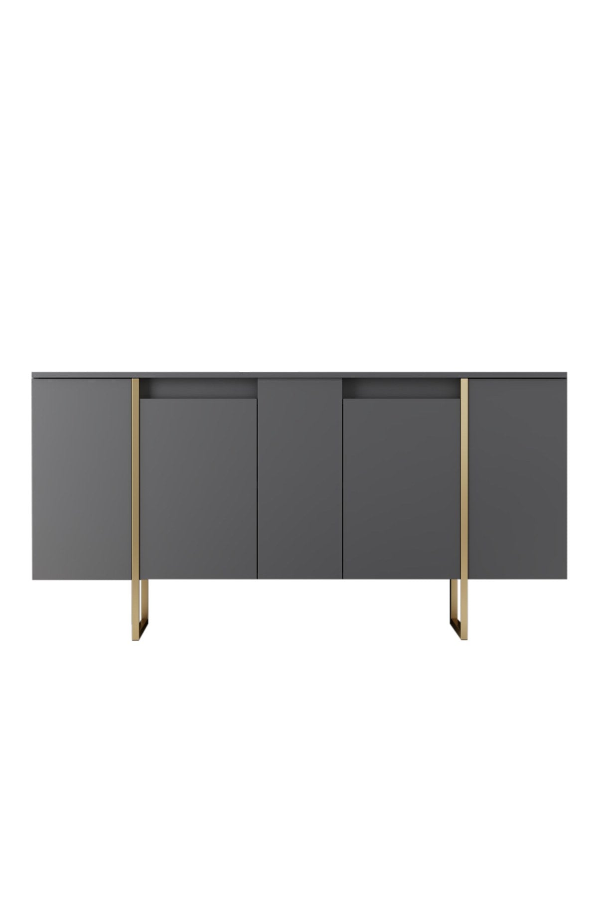 Luxe - Anthracite, Gold in Anthrazit Gold präsentiert im Onlineshop von KAQTU Design AG. High-Sideboard ist von Hanah Home