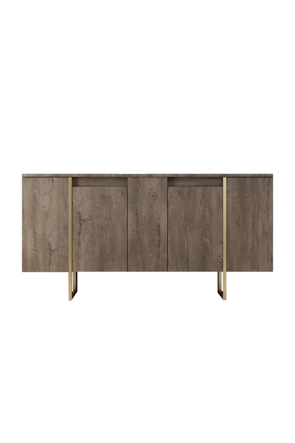 Luxe - Walnut, Gold in Walnuss Gold präsentiert im Onlineshop von KAQTU Design AG. High-Sideboard ist von Hanah Home