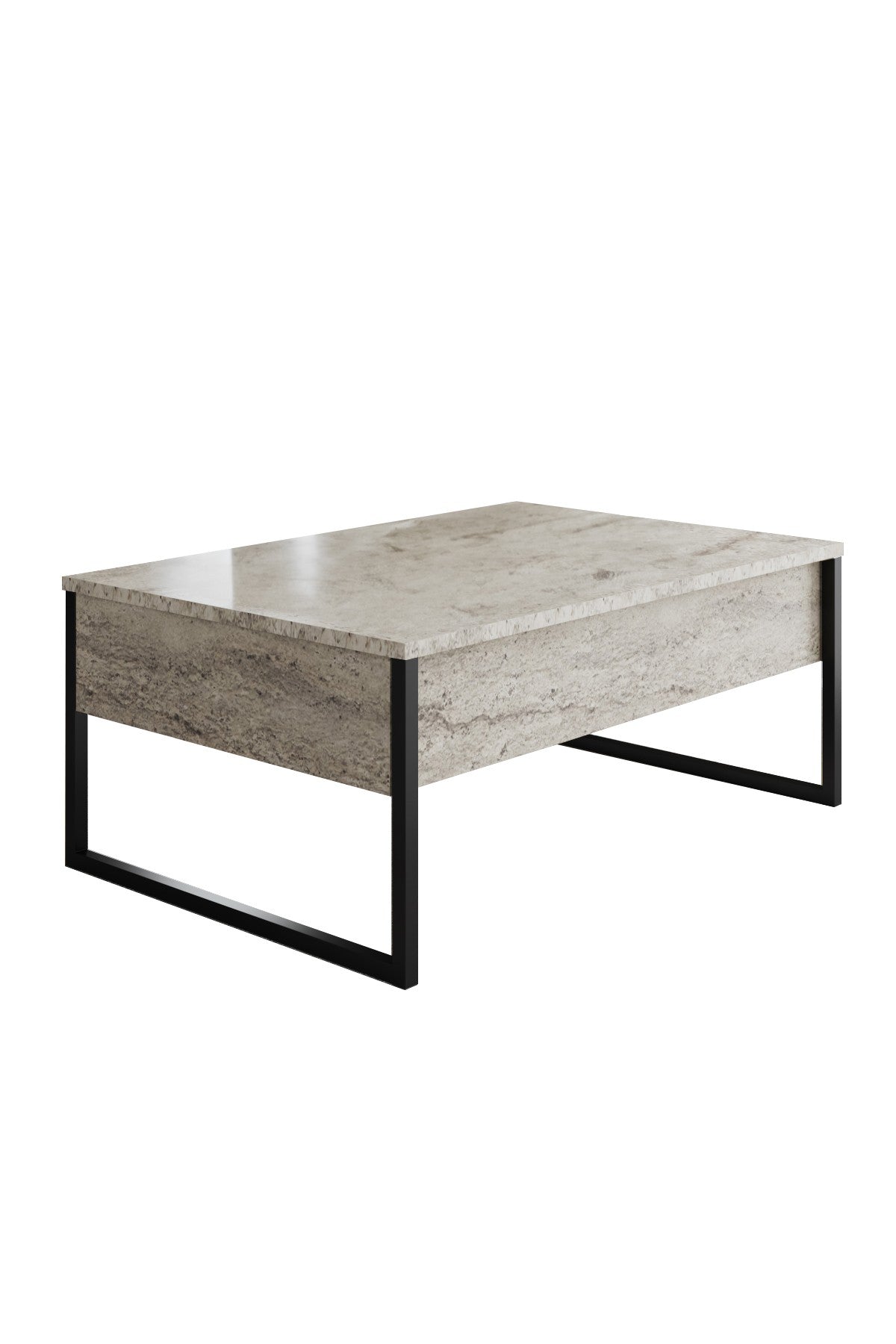 Luxe - Travertine, Black in Travertin Schwarz präsentiert im Onlineshop von KAQTU Design AG. Beistelltisch ist von Hanah Home