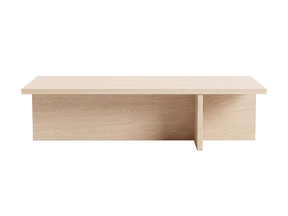 Couchtisch Harbor in Pusula Eiche aus melaminbeschichteter Spanplatte, rechteckige Form mit schlankem Design, Masse 120x45x30 cm