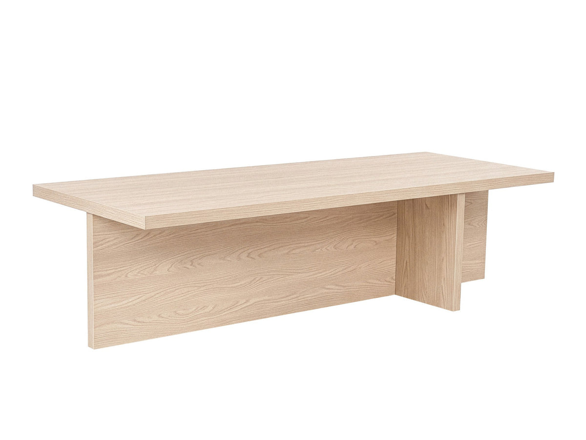 Couchtisch Harbor in Pusula Eiche aus melaminbeschichteter Spanplatte, rechteckige Form mit schlankem Design, Masse 120x45x30 cm