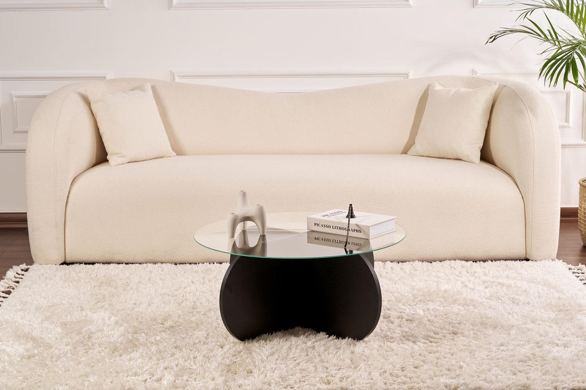 Aeris Sofatisch - Holz Schwarz Rauch in Holz Schwarz Rauch präsentiert im Onlineshop von KAQTU Design AG. Couchtisch ist von Nordure