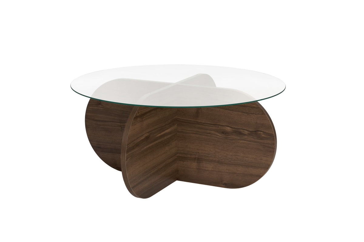 Aeris Sofatisch - Walnuss Transparent in Walnuss Transparent präsentiert im Onlineshop von KAQTU Design AG. Couchtisch ist von Nordure