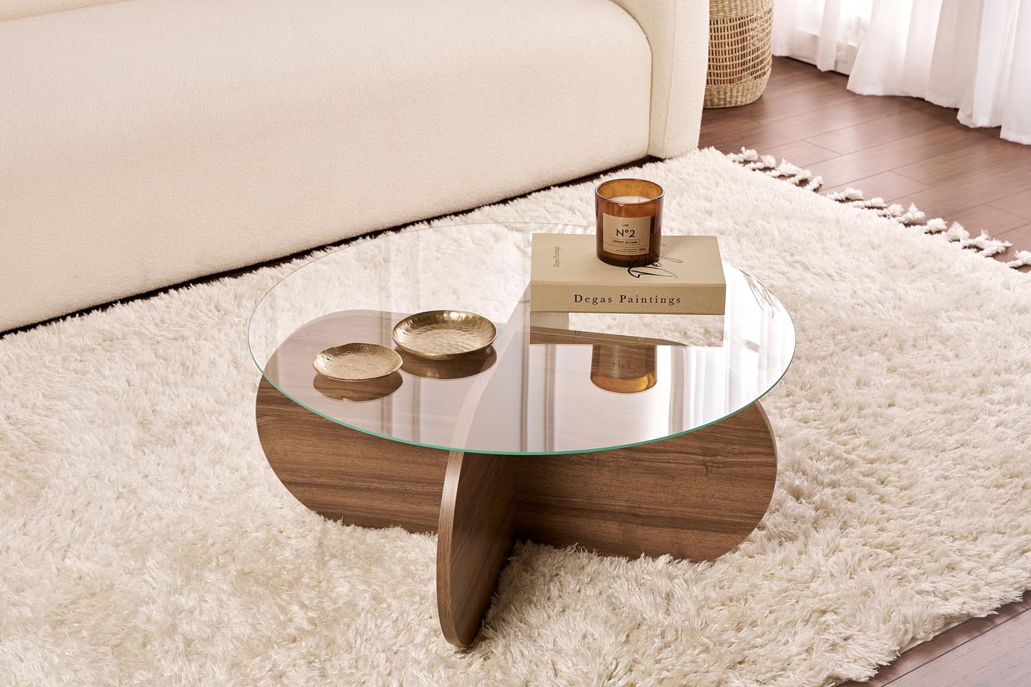 Aeris - Walnut, Transparent in Walnuss Transparent präsentiert im Onlineshop von KAQTU Design AG. Beistelltisch ist von Nordure