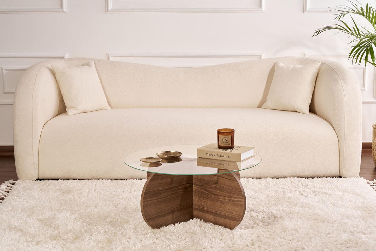 Aeris Sofatisch - Walnuss Transparent in Walnuss Transparent präsentiert im Onlineshop von KAQTU Design AG. Couchtisch ist von Nordure
