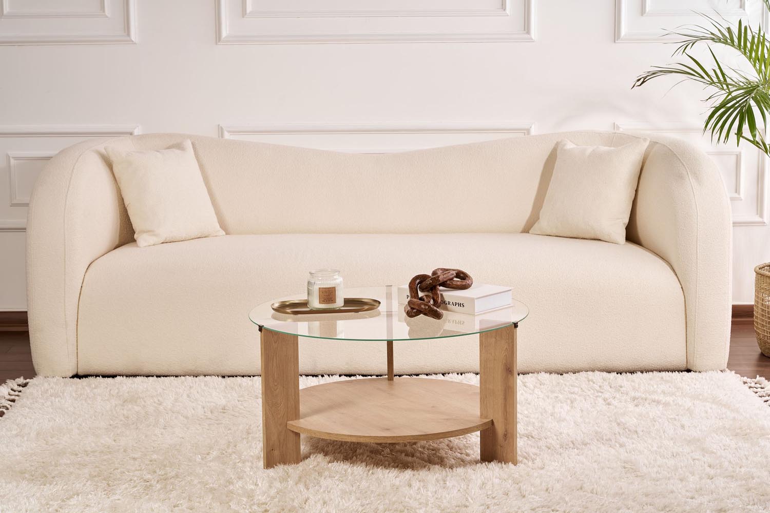 Clara - Sapphire Oak, Transparent in Saphir- Eiche Transparent präsentiert im Onlineshop von KAQTU Design AG. Beistelltisch ist von Nordure