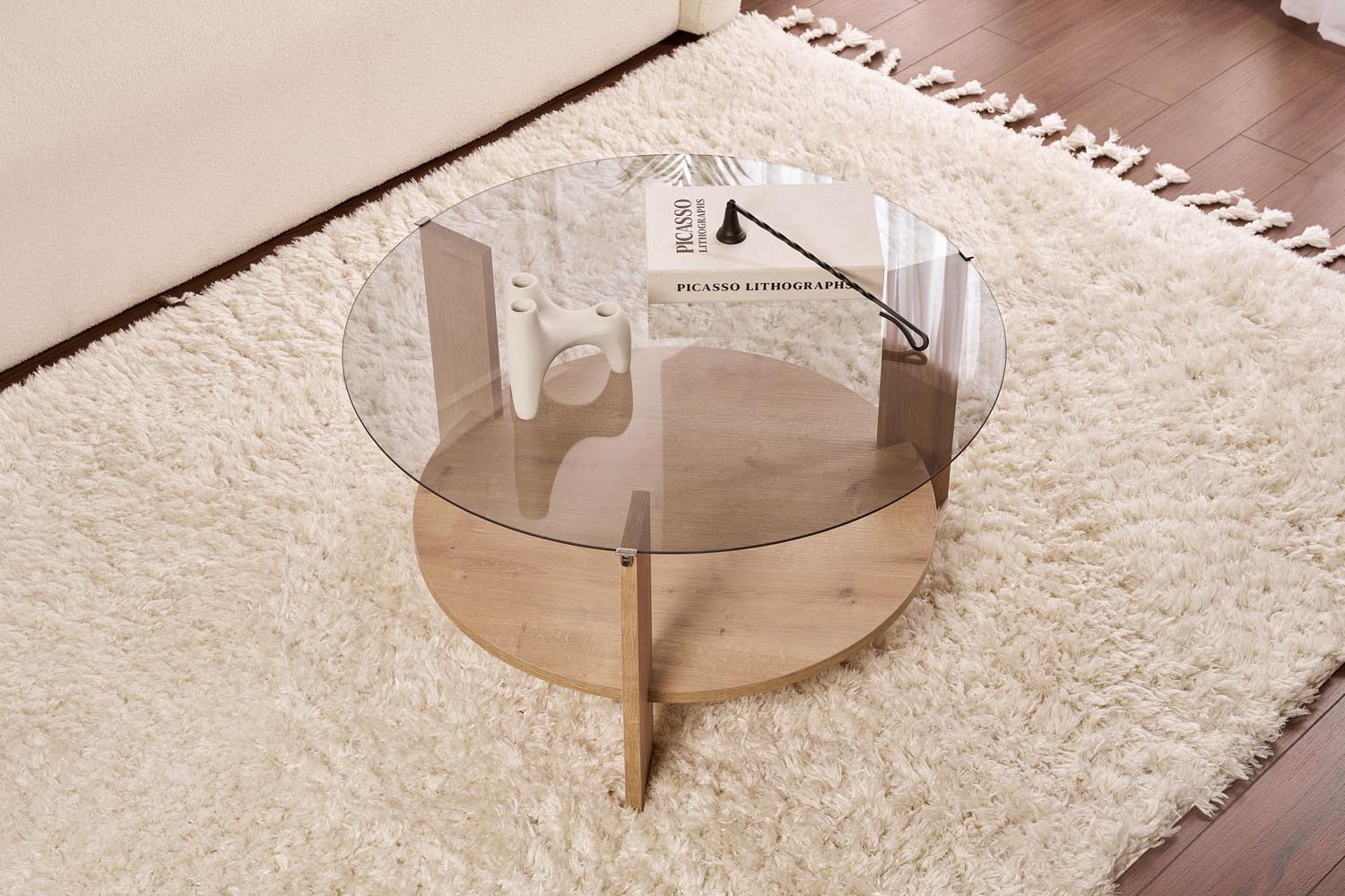 Clara - Sapphire Oak, Fume in Saphir- Eiche Fume präsentiert im Onlineshop von KAQTU Design AG. Beistelltisch ist von Nordure