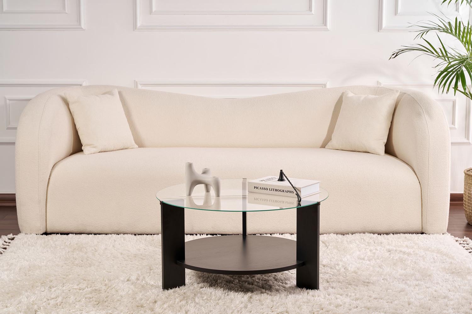 Clara - Wood Black, Transparent in Holz Schwarz Transparent präsentiert im Onlineshop von KAQTU Design AG. Beistelltisch ist von Nordure