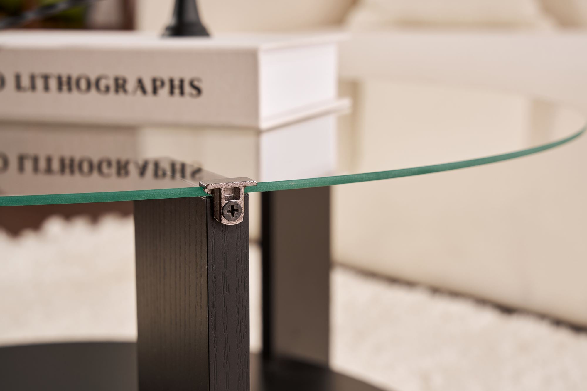 Clara - Wood Black, Transparent in Holz Schwarz Transparent präsentiert im Onlineshop von KAQTU Design AG. Beistelltisch ist von Nordure