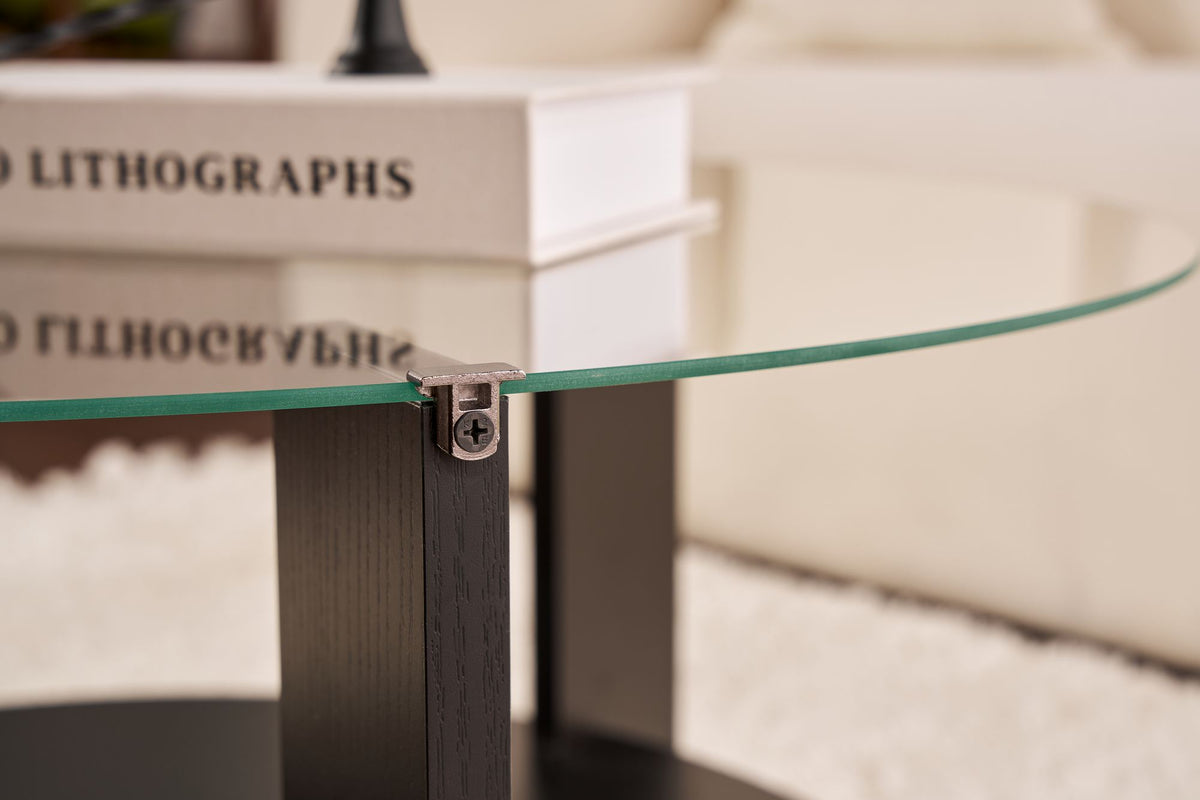 Clara Sofatisch - Holz Schwarz Transparent in Holz Schwarz Transparent präsentiert im Onlineshop von KAQTU Design AG. Couchtisch ist von Nordure