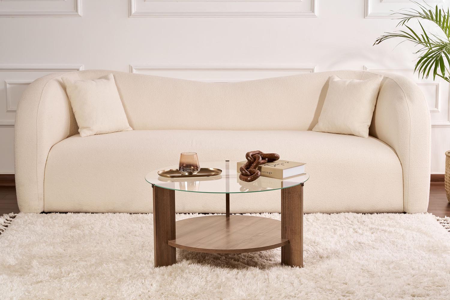 Clara - Walnut, Transparent in Walnuss Transparent präsentiert im Onlineshop von KAQTU Design AG. Beistelltisch ist von Nordure