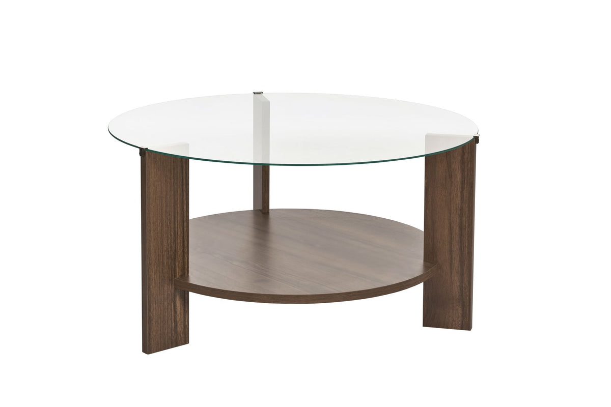 Clara Sofatisch - Walnuss Transparent in Walnuss Transparent präsentiert im Onlineshop von KAQTU Design AG. Couchtisch ist von Nordure