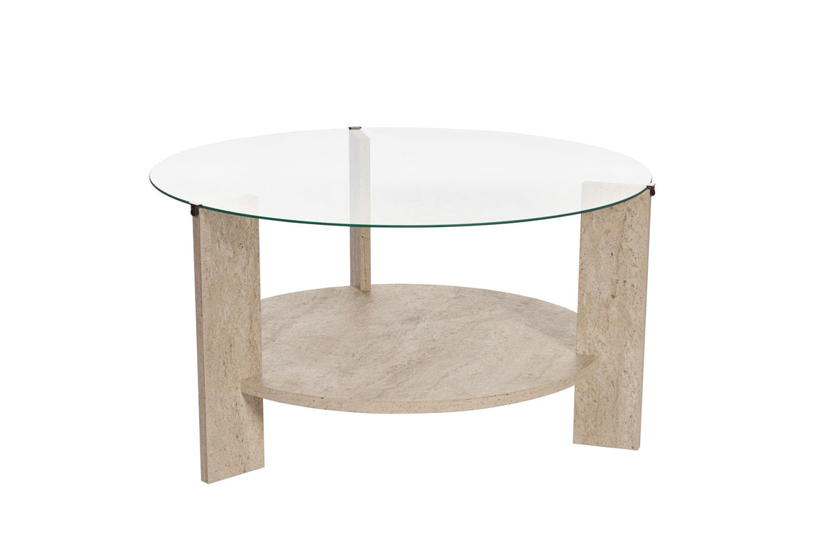 Clara Sofatisch - Travertin Transparent in Travertin Transparent präsentiert im Onlineshop von KAQTU Design AG. Couchtisch ist von Nordure