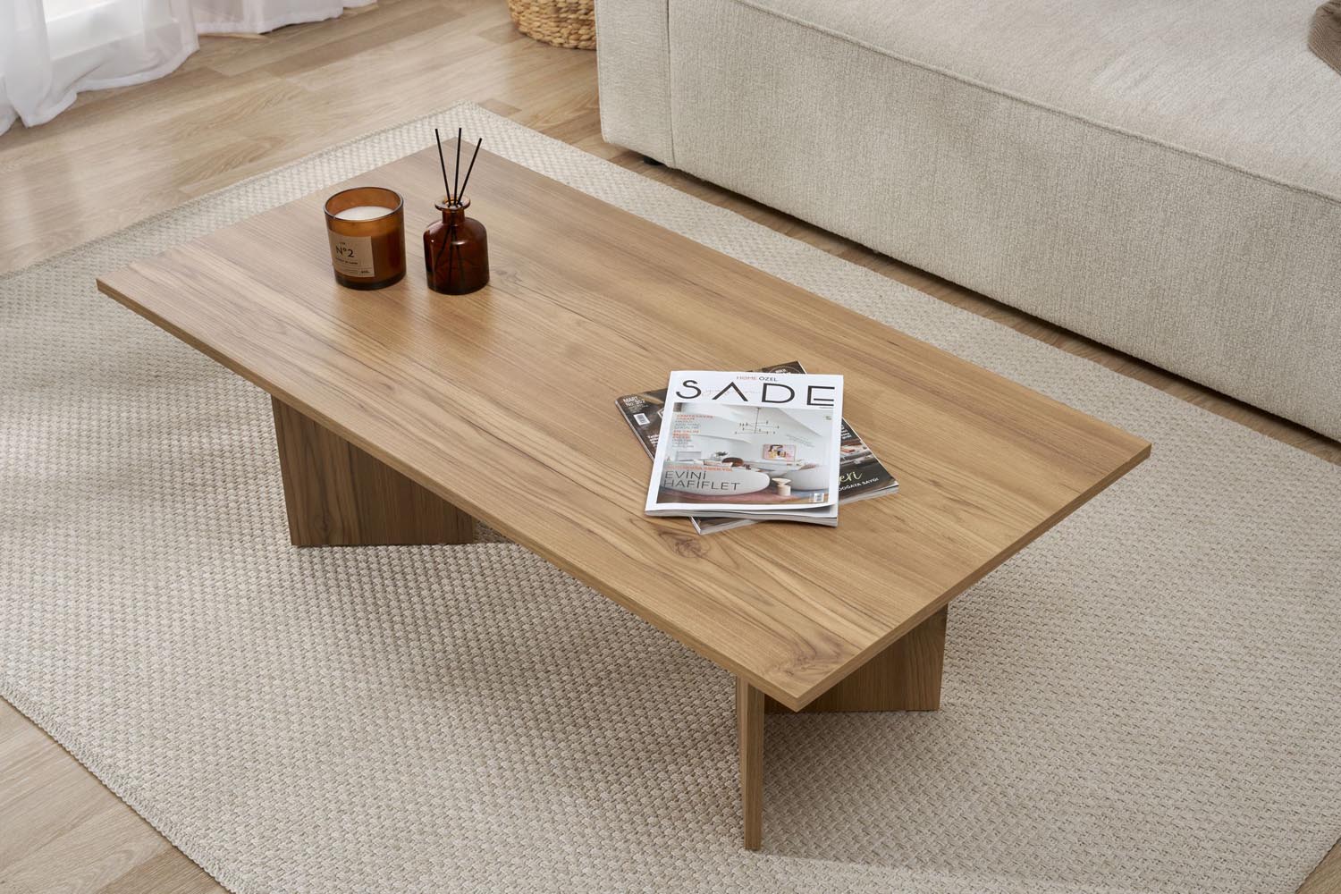 Sabin - VNT Oak in Eiche präsentiert im Onlineshop von KAQTU Design AG. Beistelltisch ist von Nordure