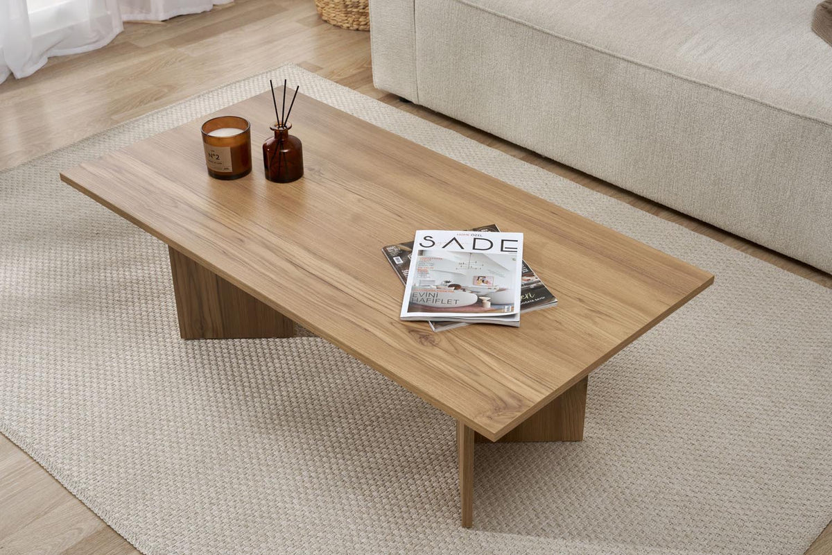 Sabin Sofatisch - Eiche in Eiche präsentiert im Onlineshop von KAQTU Design AG. Couchtisch ist von Nordure
