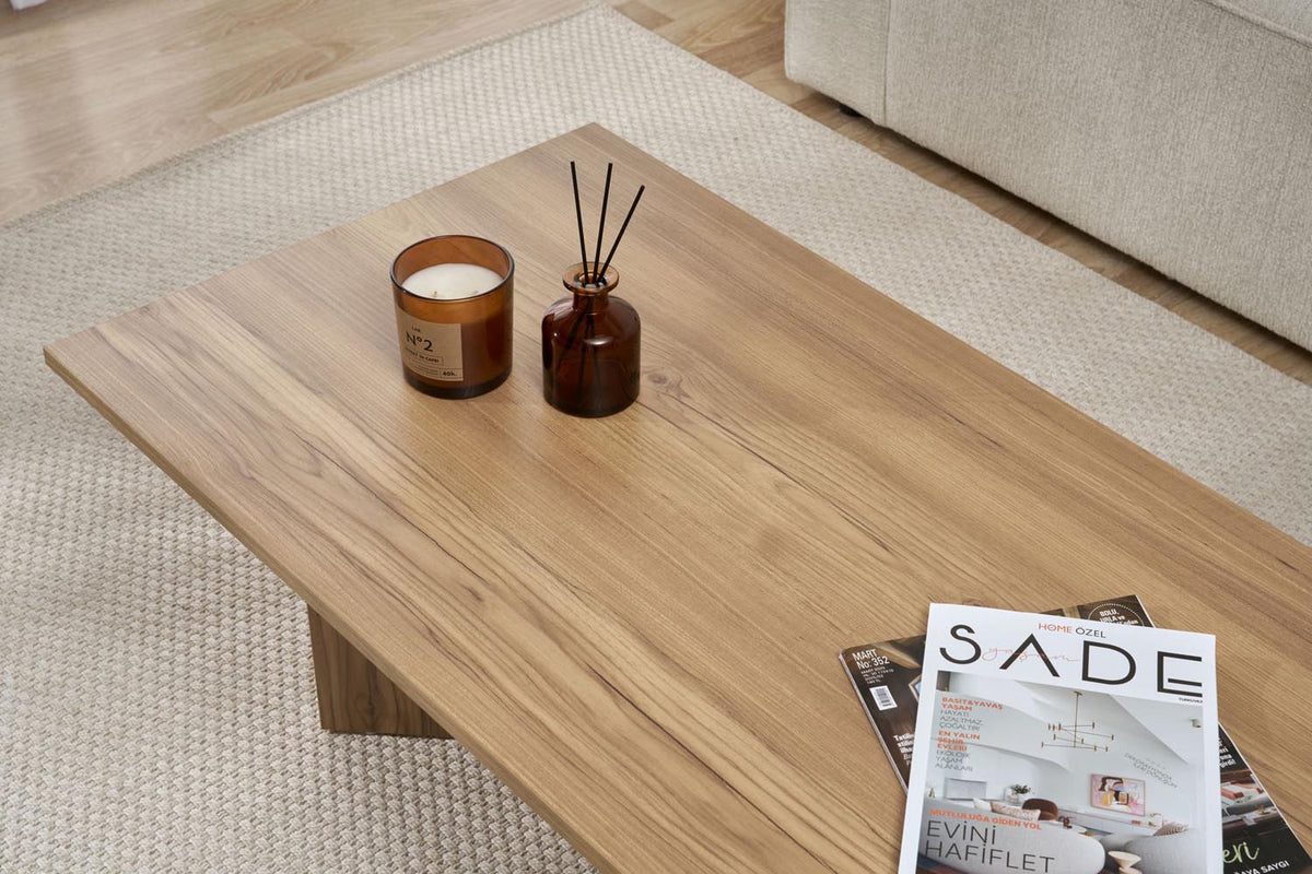 Sabin Sofatisch - Eiche in Eiche präsentiert im Onlineshop von KAQTU Design AG. Couchtisch ist von Nordure
