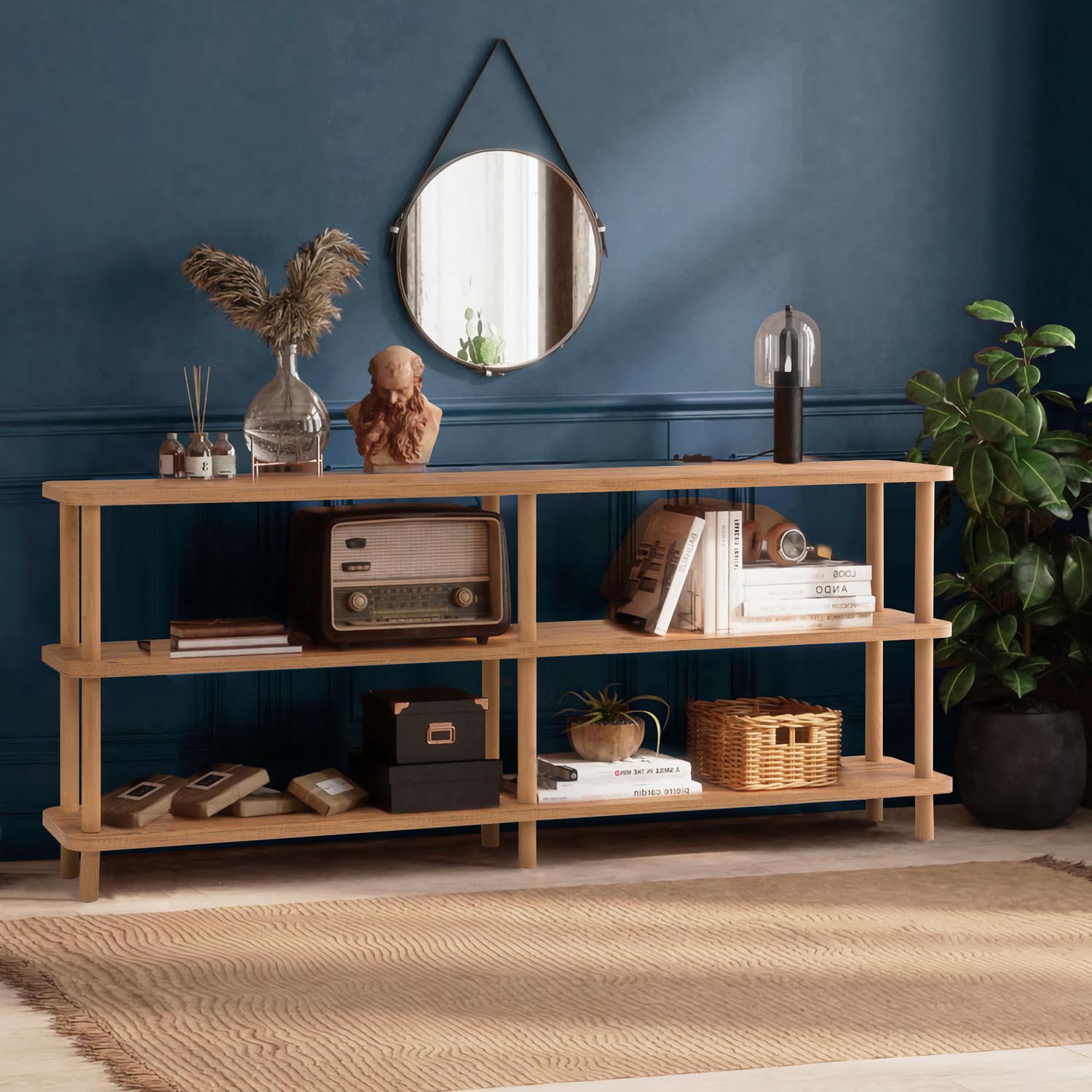 Zen in Atlantische Kiefer präsentiert im Onlineshop von KAQTU Design AG. Bücherregal ist von Hanah Home