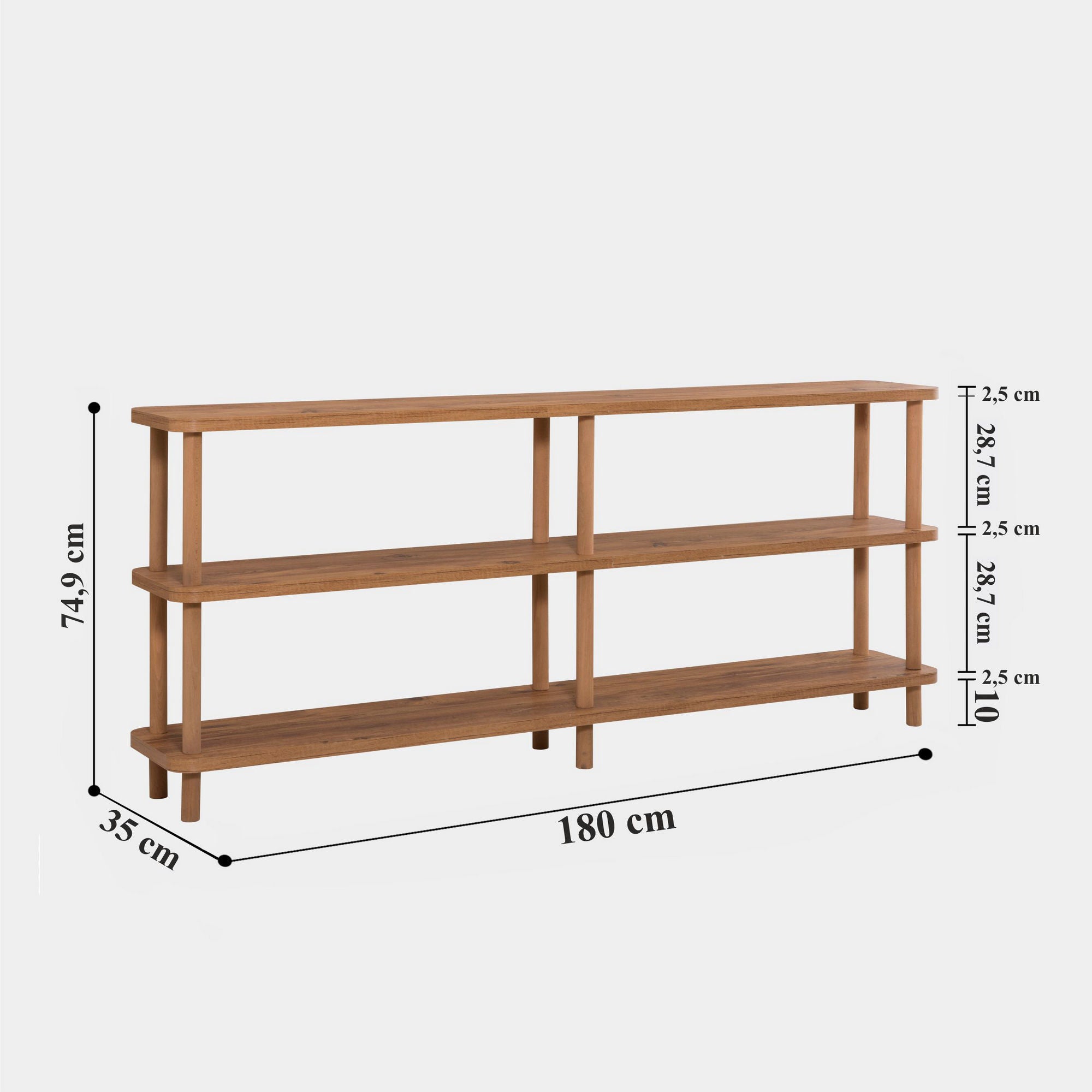 Zen in Atlantische Kiefer präsentiert im Onlineshop von KAQTU Design AG. Bücherregal ist von Hanah Home