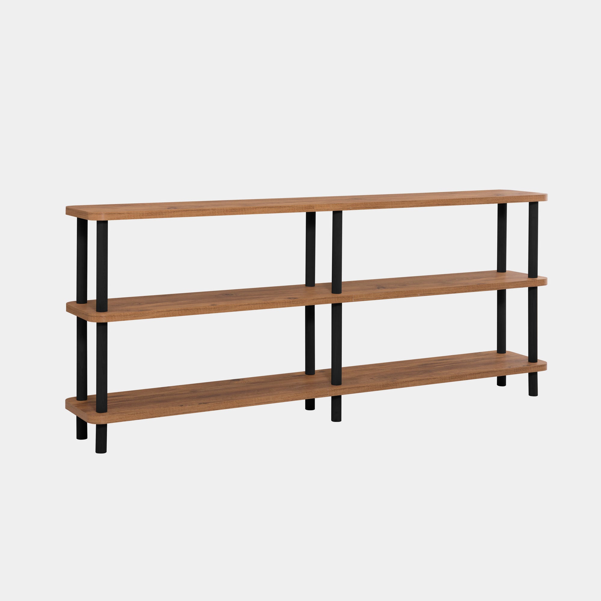Zen - Black in Schwarze Atlantische Kiefer präsentiert im Onlineshop von KAQTU Design AG. Bücherregal ist von Hanah Home