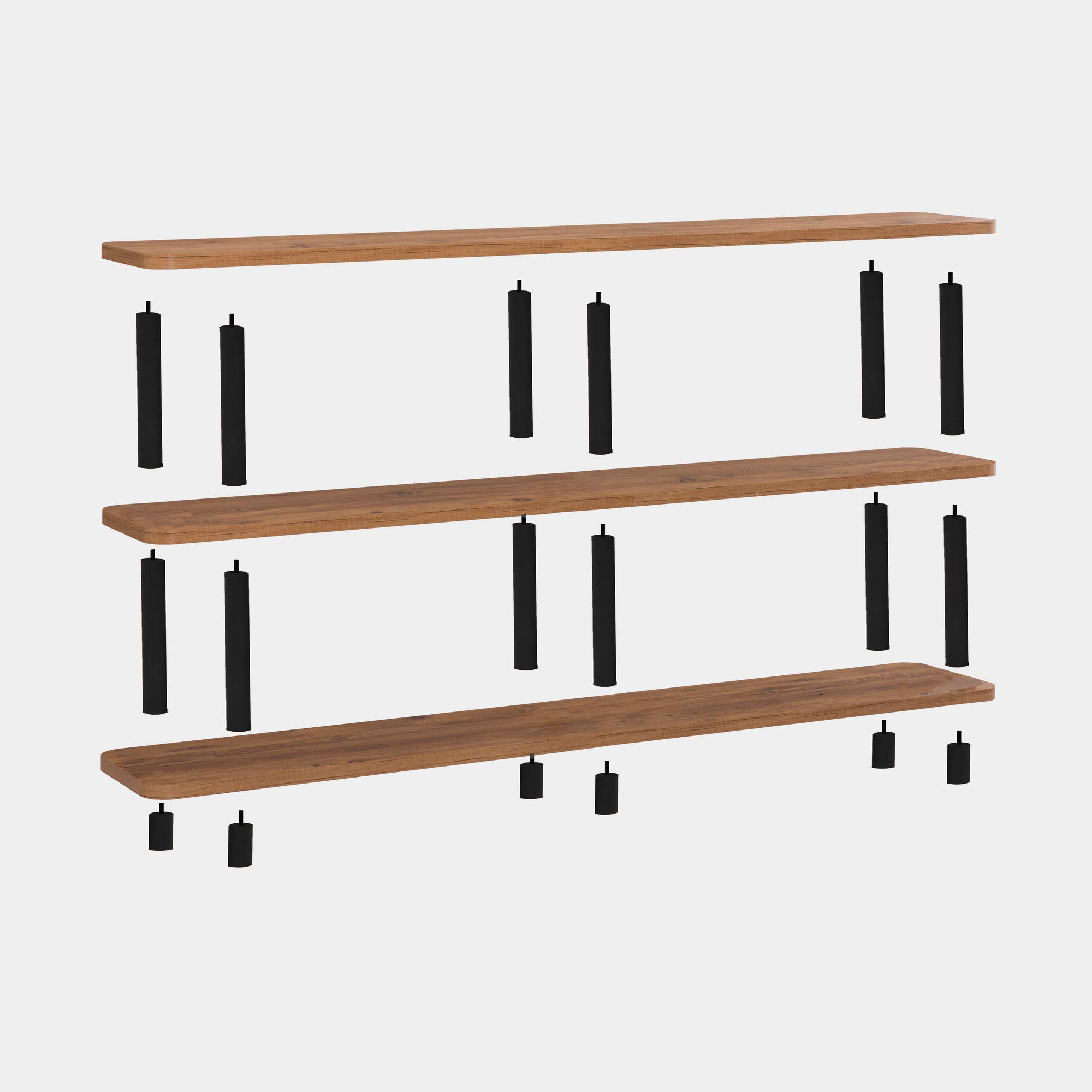 Zen - Black in Schwarze Atlantische Kiefer präsentiert im Onlineshop von KAQTU Design AG. Bücherregal ist von Hanah Home