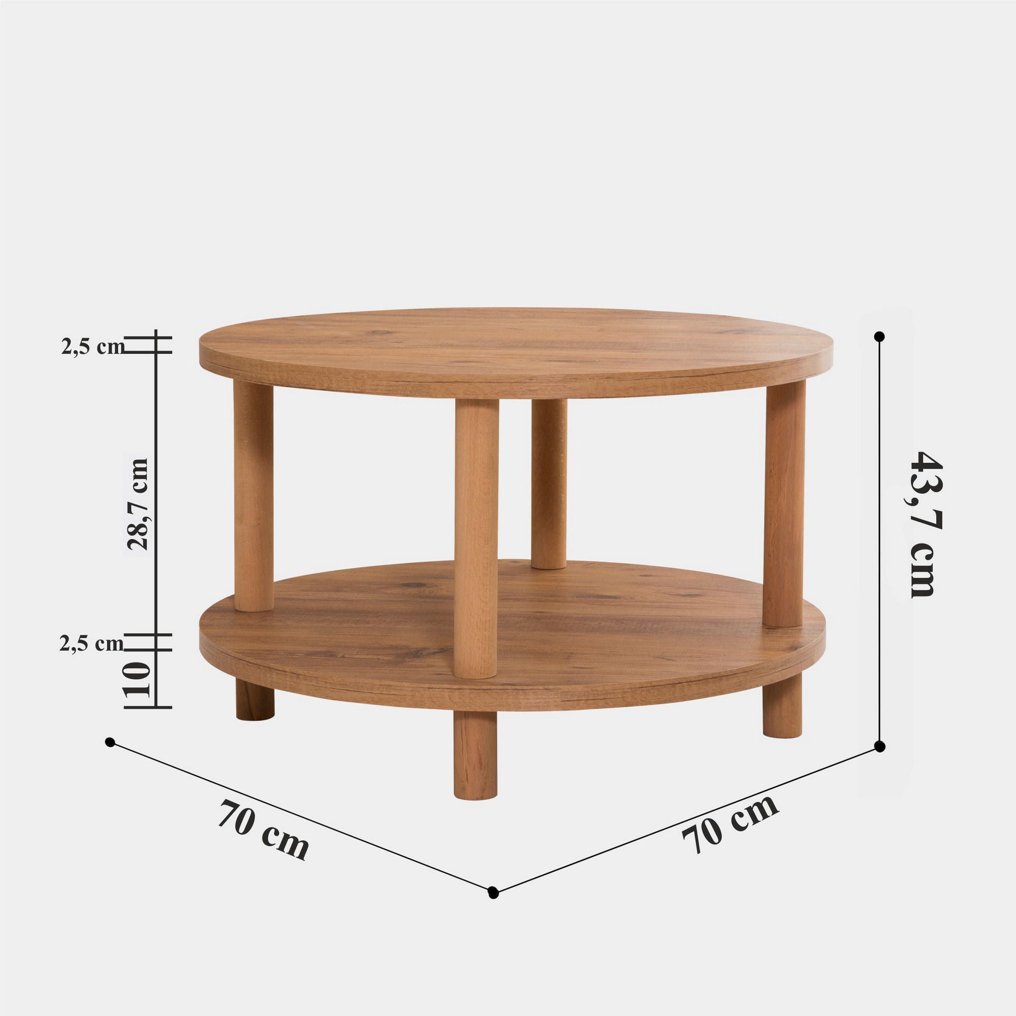 Roby in Atlantische Kiefer präsentiert im Onlineshop von KAQTU Design AG. Beistelltisch ist von Hanah Home