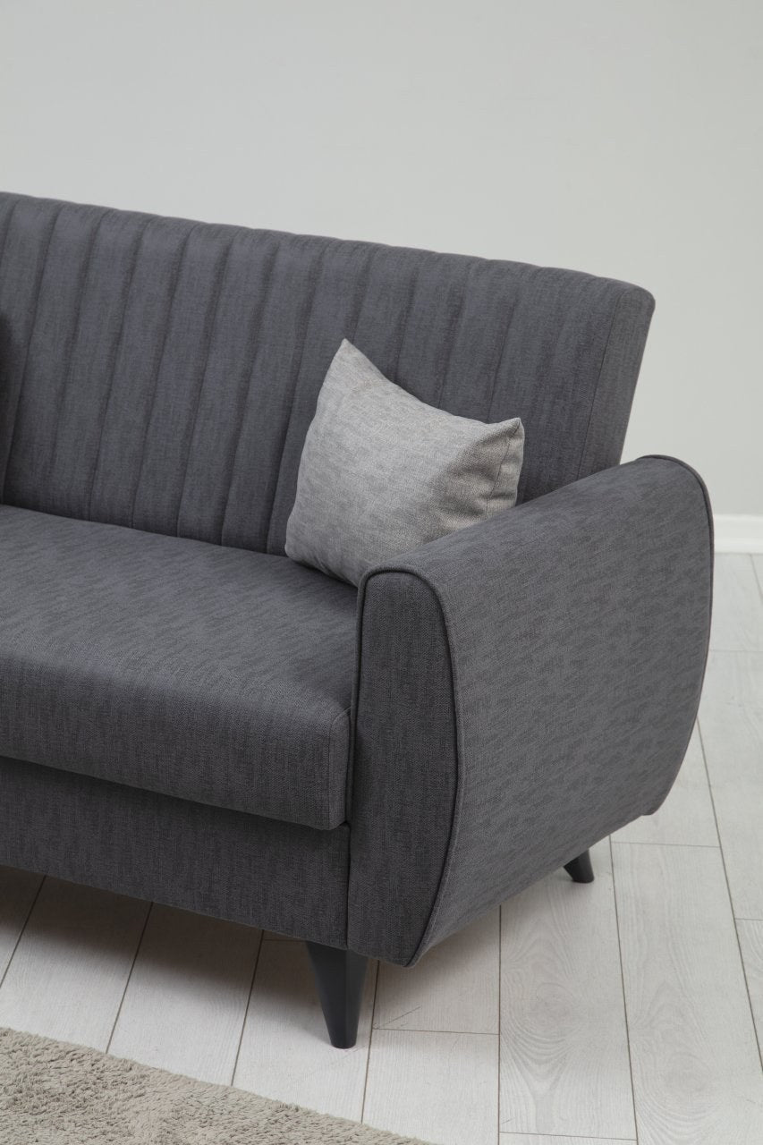 Alkon Bettsofa - Dunkelgrau in Dunkelgrau präsentiert im Onlineshop von KAQTU Design AG. Bettsofa ist von Atelier Del Sofa
