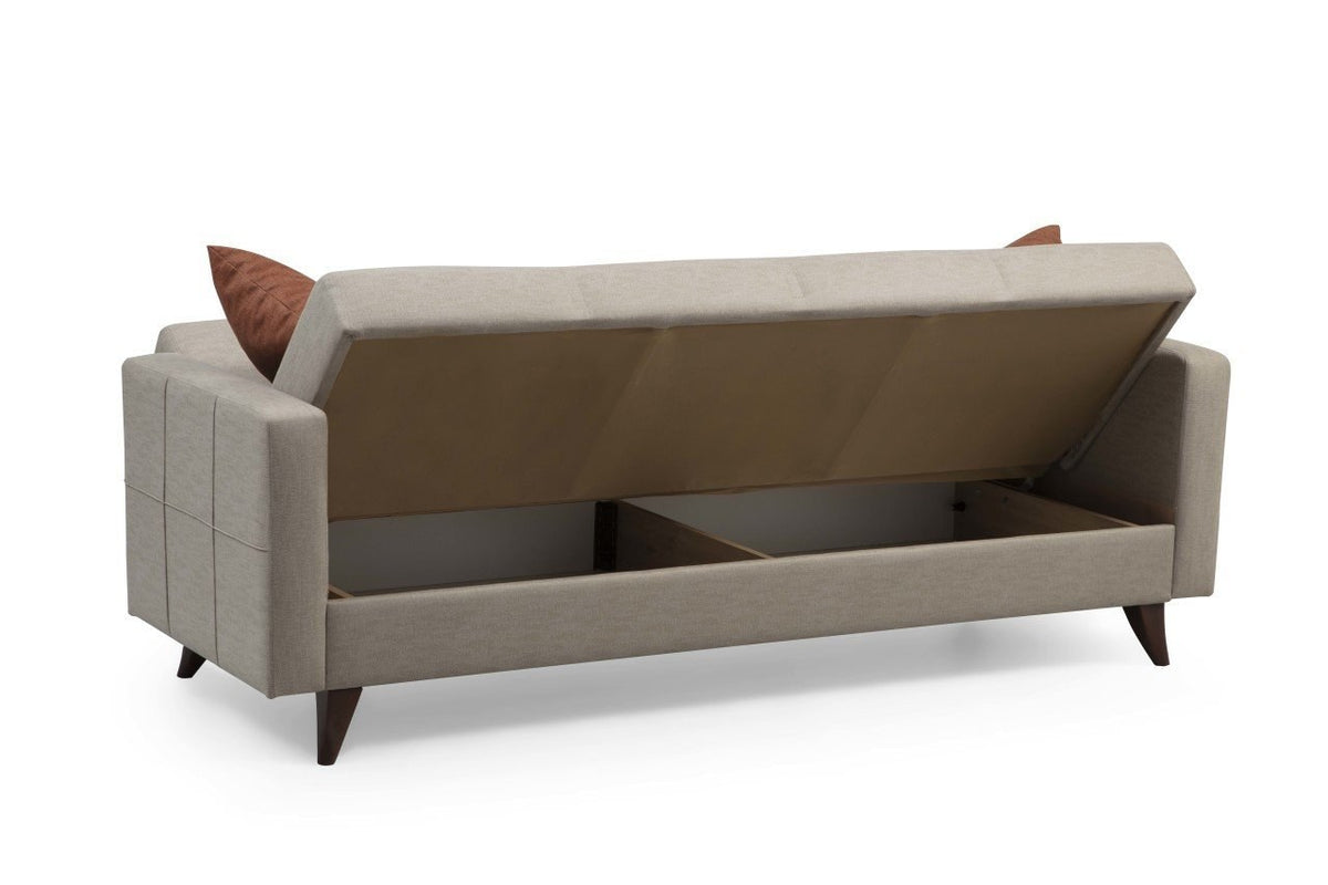 Polya Bettsofa - Beige in Beige präsentiert im Onlineshop von KAQTU Design AG. Bettsofa ist von Atelier Del Sofa