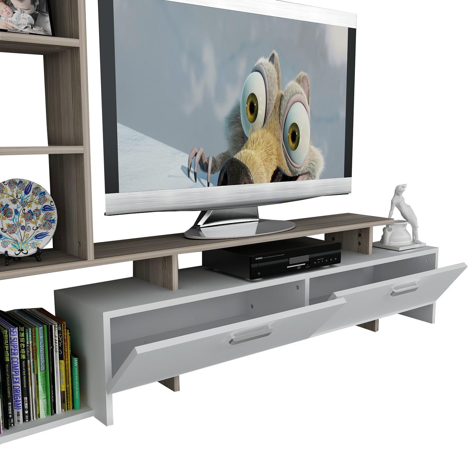 Şimal - White, Cordoba in Weiss
 Cordoba präsentiert im Onlineshop von KAQTU Design AG. TV-Möbel ist von Hanah Home