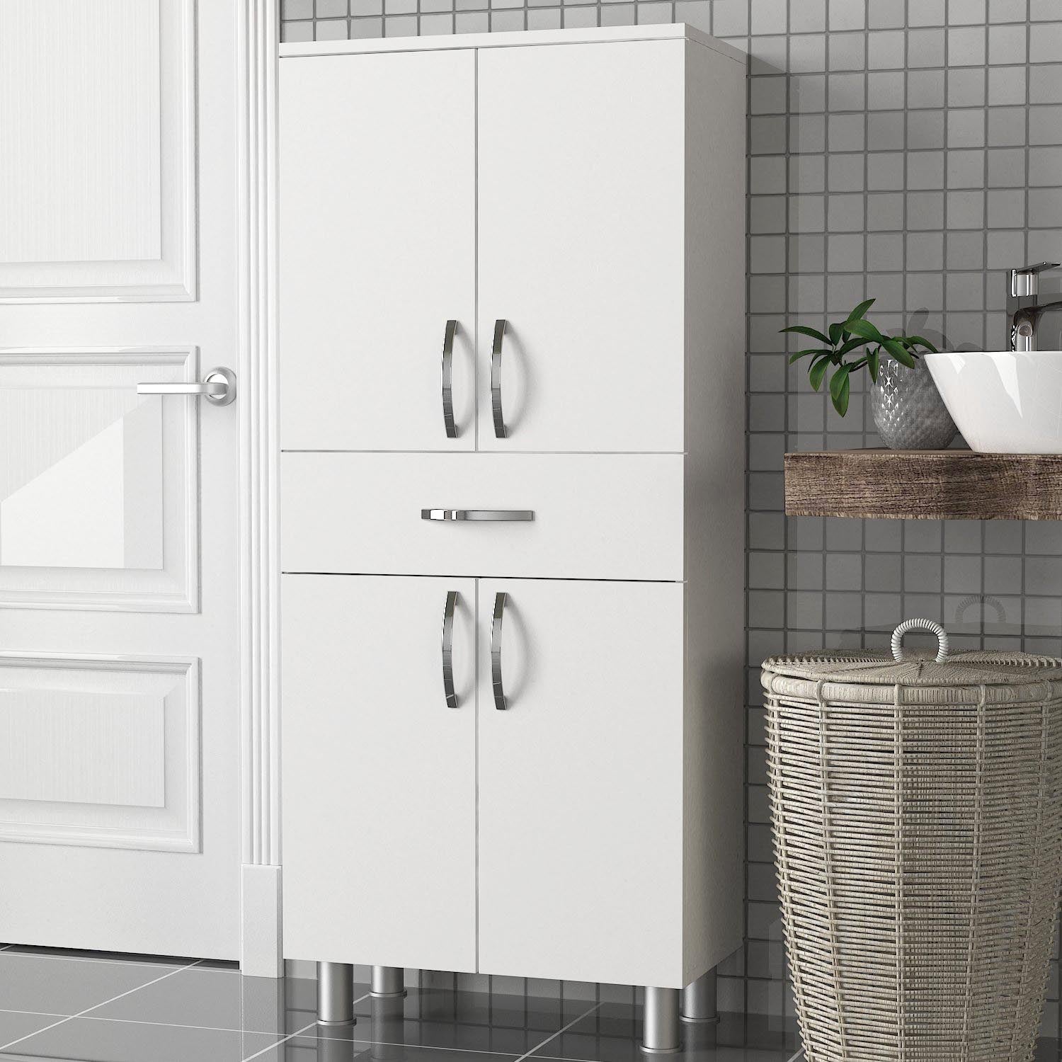 Arizona 4 Kapak - White in Weiss präsentiert im Onlineshop von KAQTU Design AG. Kommode ist von Hanah Home