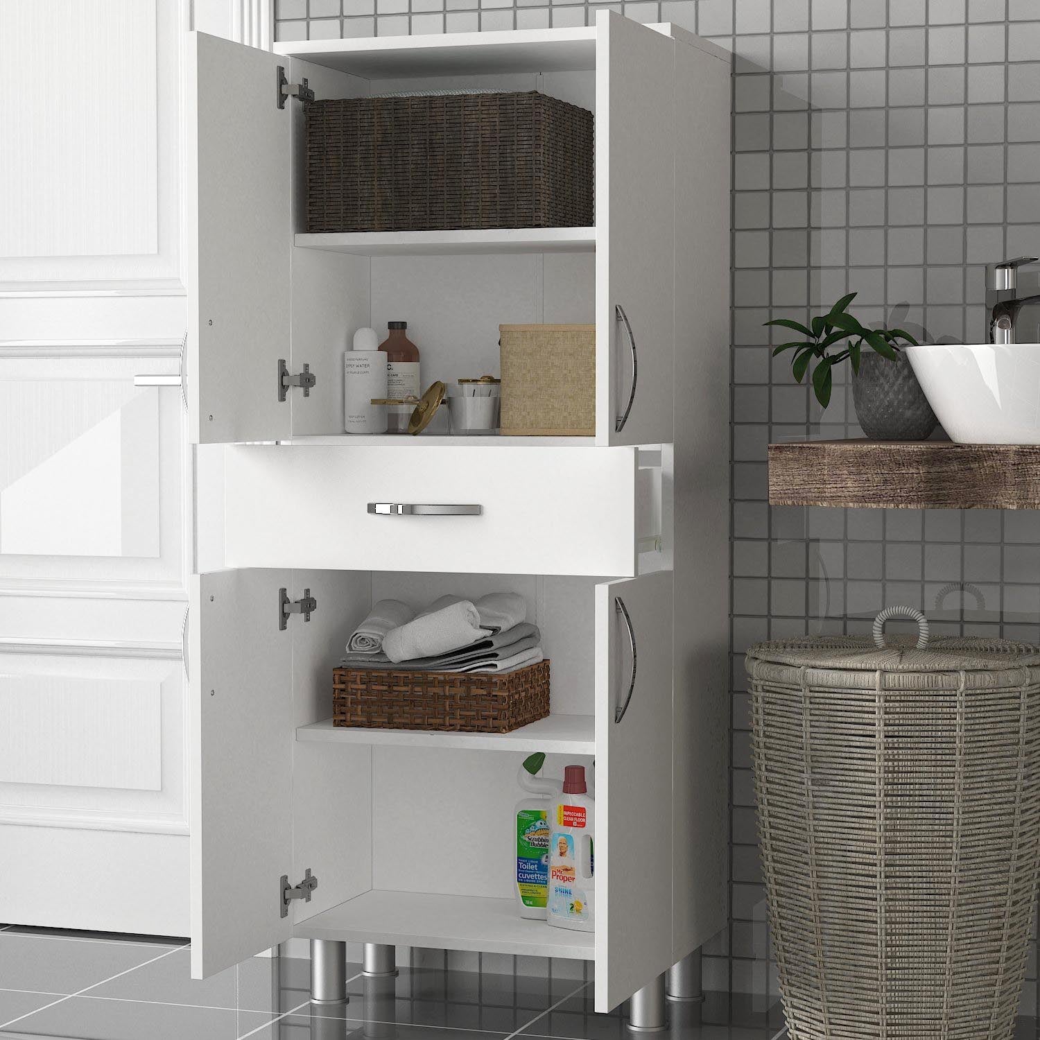 Arizona 4 Kapak - White in Weiss präsentiert im Onlineshop von KAQTU Design AG. Kommode ist von Hanah Home