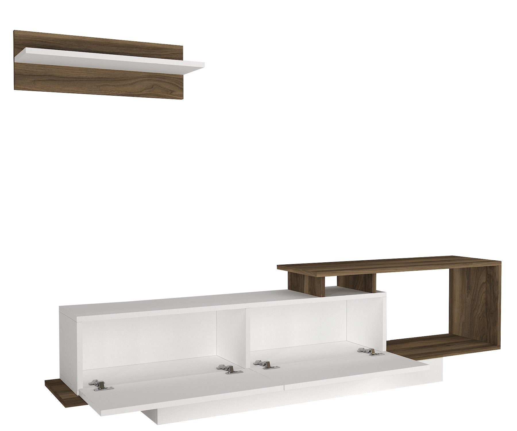Asos - White, Walnut in Weisser Walnuss präsentiert im Onlineshop von KAQTU Design AG. TV-Möbel ist von Hanah Home
