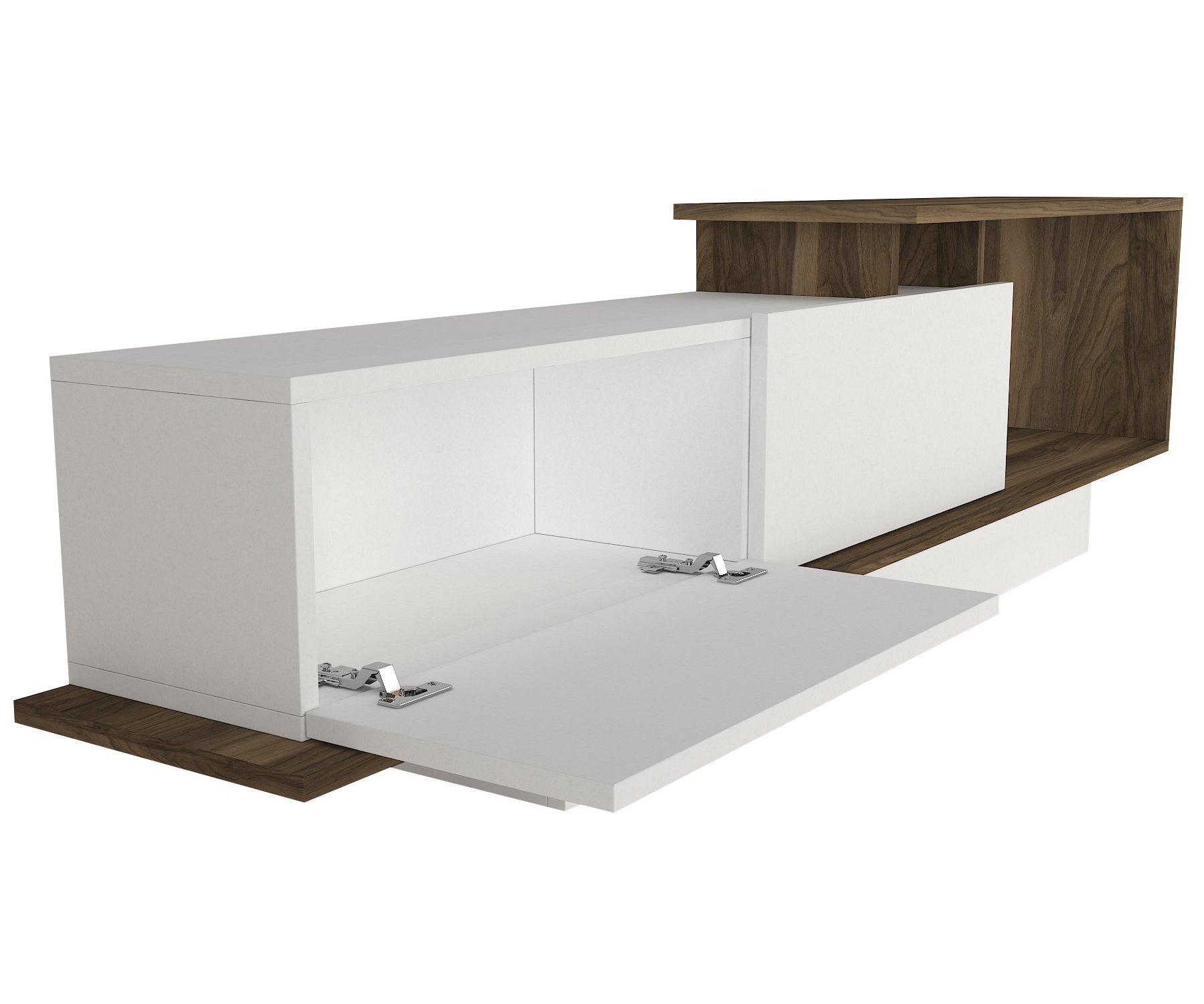 Asos - White, Walnut in Weisser Walnuss präsentiert im Onlineshop von KAQTU Design AG. TV-Möbel ist von Hanah Home