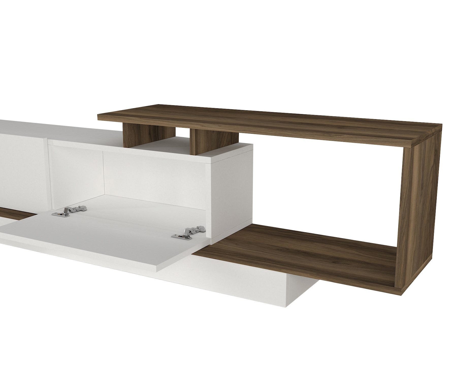 Asos - White, Walnut in Weisser Walnuss präsentiert im Onlineshop von KAQTU Design AG. TV-Möbel ist von Hanah Home
