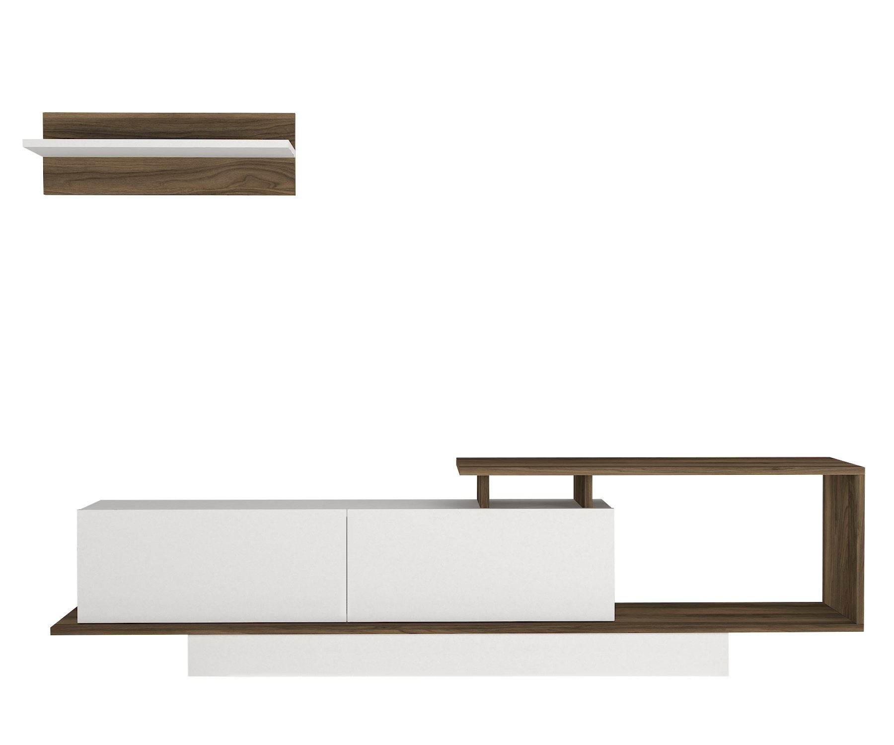 Asos - White, Walnut in Weisser Walnuss präsentiert im Onlineshop von KAQTU Design AG. TV-Möbel ist von Hanah Home