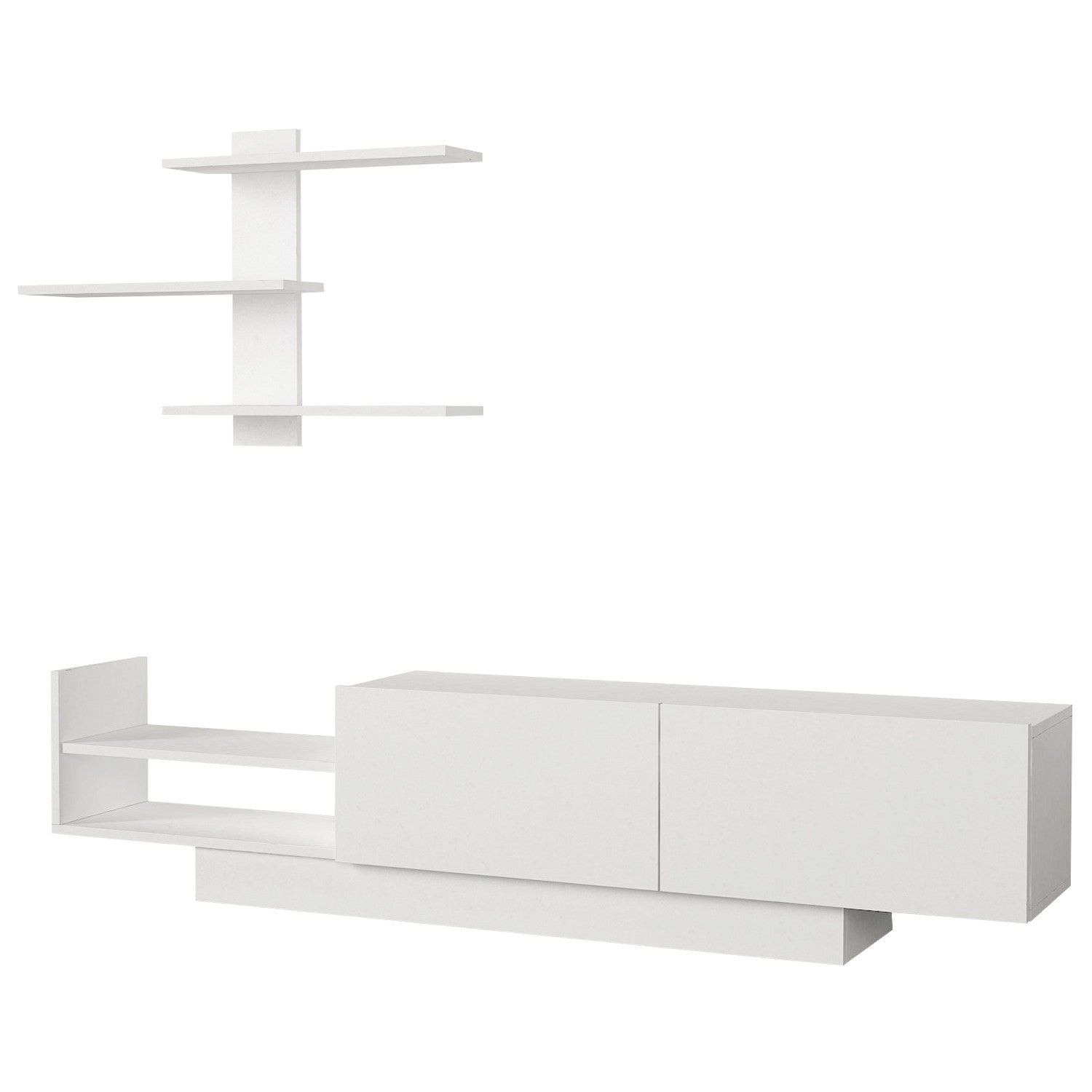 Egemen - White in Weiss präsentiert im Onlineshop von KAQTU Design AG. TV-Möbel ist von Hanah Home
