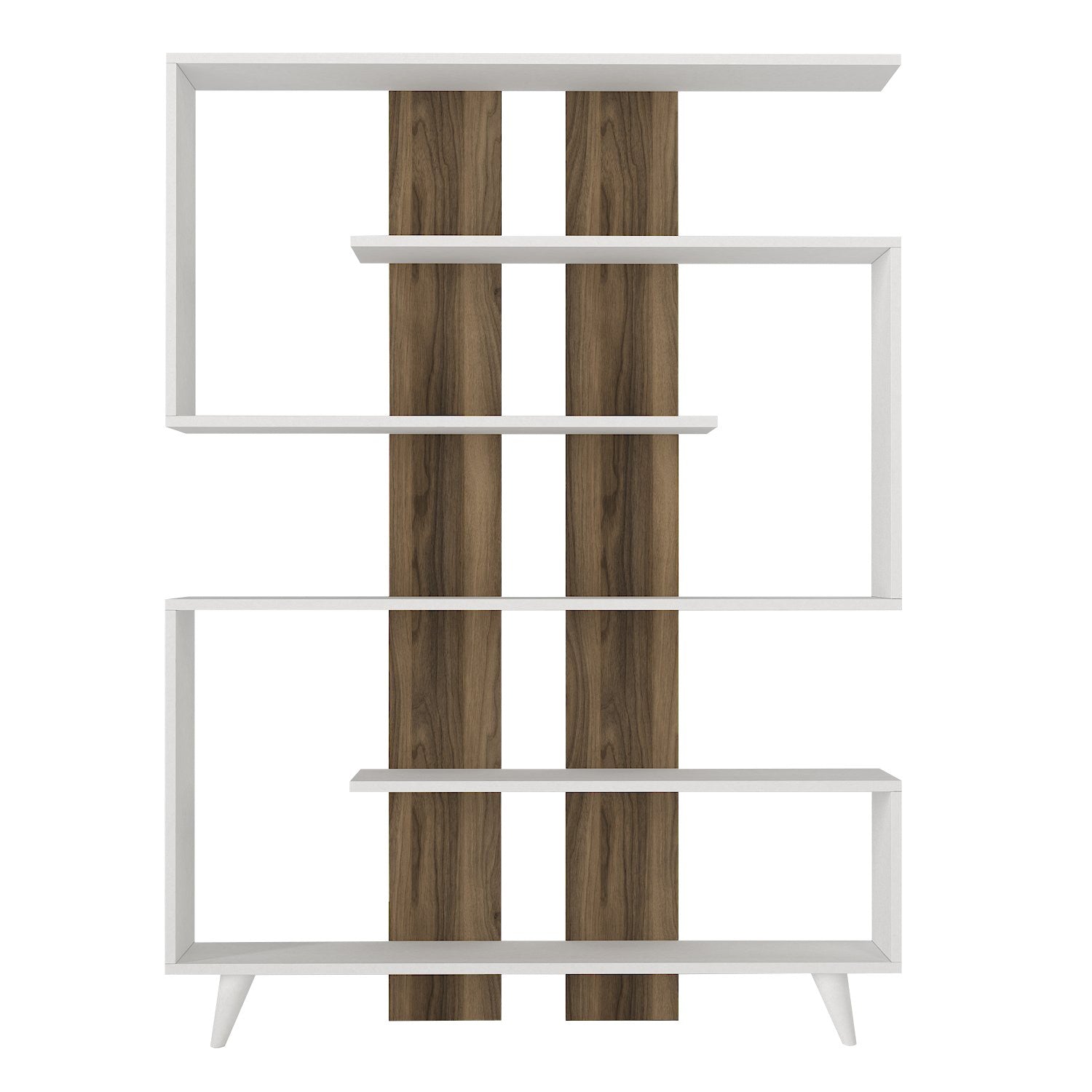 Rain - White, Walnut in Weisser Walnuss präsentiert im Onlineshop von KAQTU Design AG. Bücherregal ist von Hanah Home