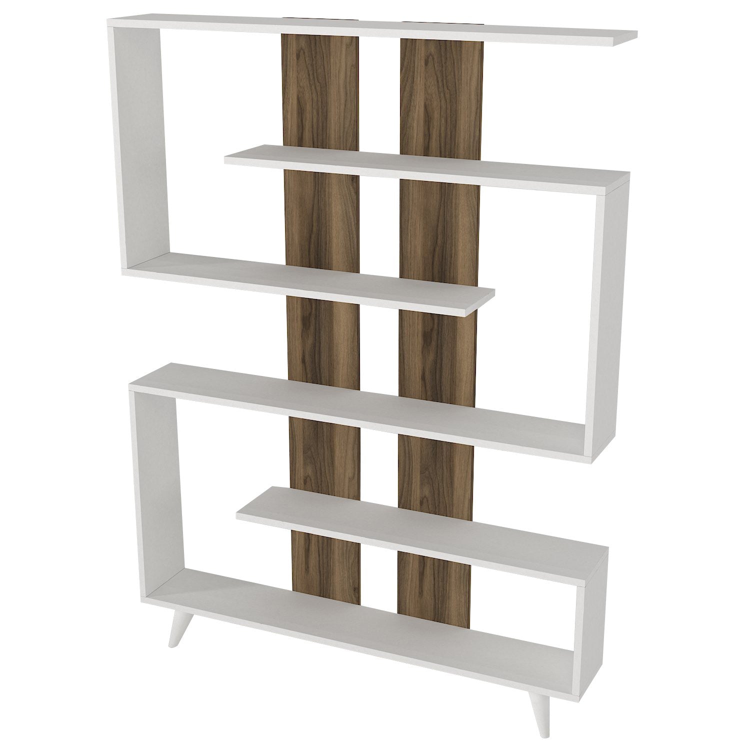 Rain - White, Walnut in Weisser Walnuss präsentiert im Onlineshop von KAQTU Design AG. Bücherregal ist von Hanah Home