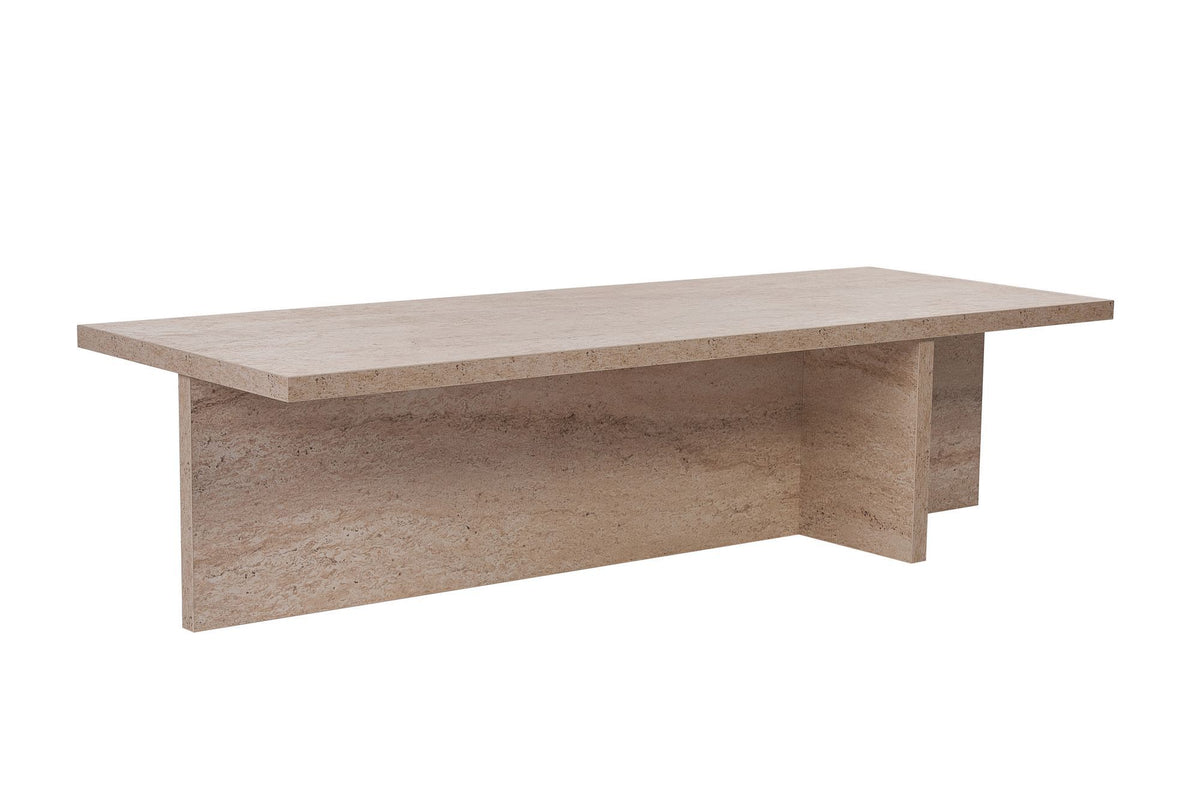 Harbor Sofatisch - Travertin in Travertin präsentiert im Onlineshop von KAQTU Design AG. Couchtisch ist von Nordure