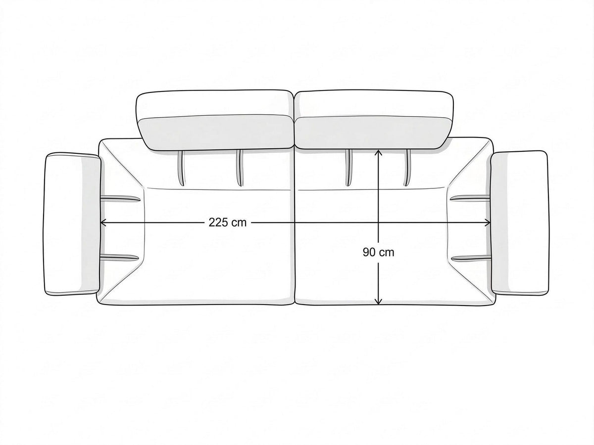 Anthrazitfarbenes 3-Sitzer-Sofa Bonjo Silver mit Polyesterbezug in Tuna-Struktur, Holzbeinen und abnehmbarem Rückenkissen von Hanah Home