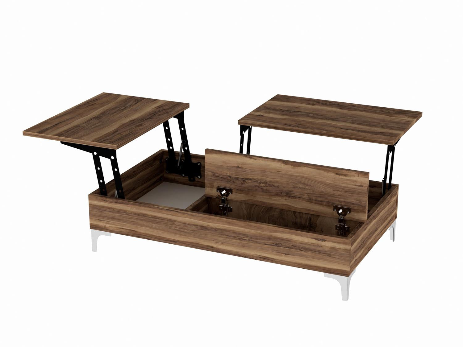 Esinti - Walnut in Walnuss präsentiert im Onlineshop von KAQTU Design AG. Beistelltisch ist von Hanah Home