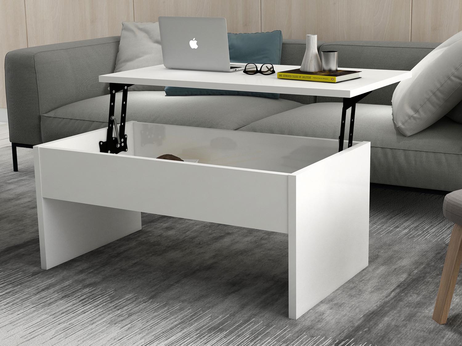 Akilli - White in Weiss präsentiert im Onlineshop von KAQTU Design AG. Beistelltisch ist von Hanah Home