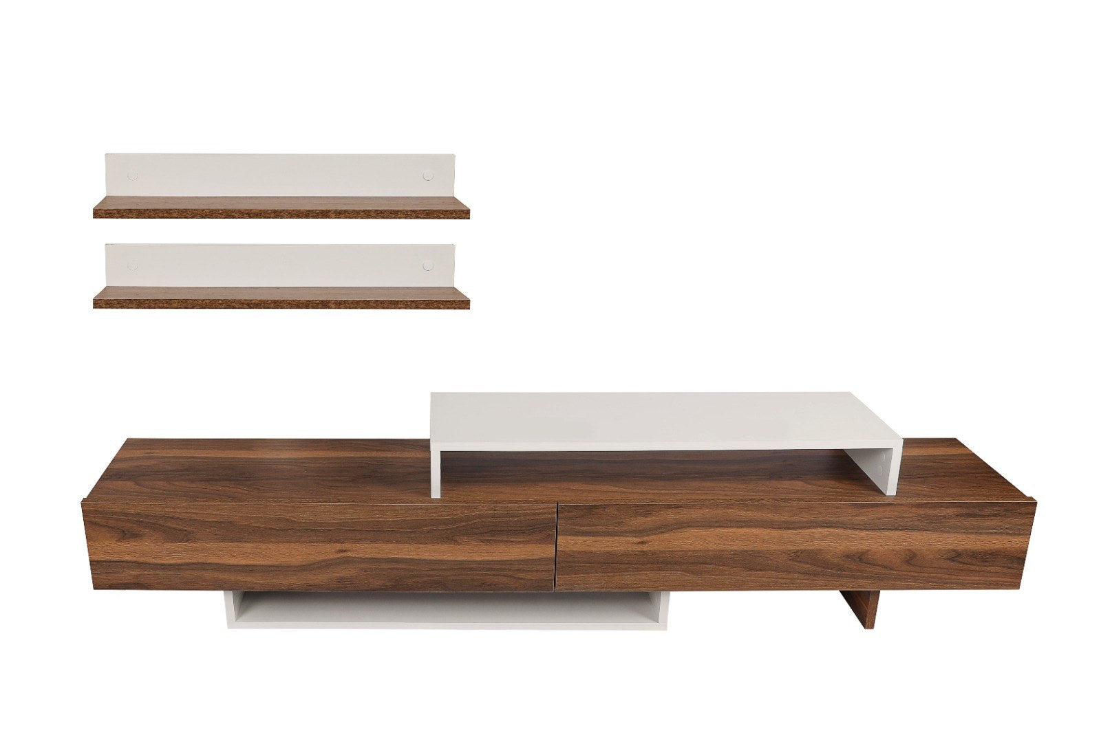 Nirvana - White, Teak in Weiss
 Teak präsentiert im Onlineshop von KAQTU Design AG. TV-Möbel ist von Hanah Home