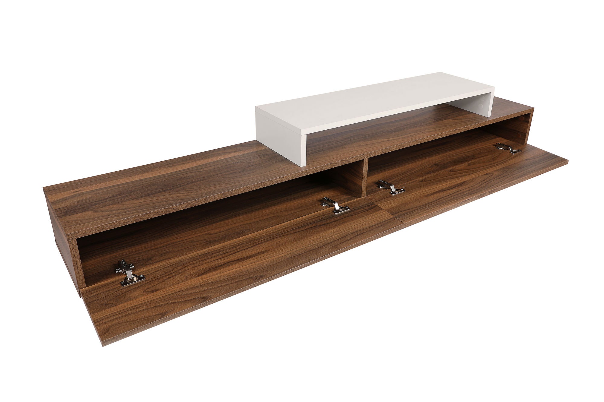 Nirvana - Teak, White in Weiss
 Teak präsentiert im Onlineshop von KAQTU Design AG. TV-Möbel ist von Hanah Home