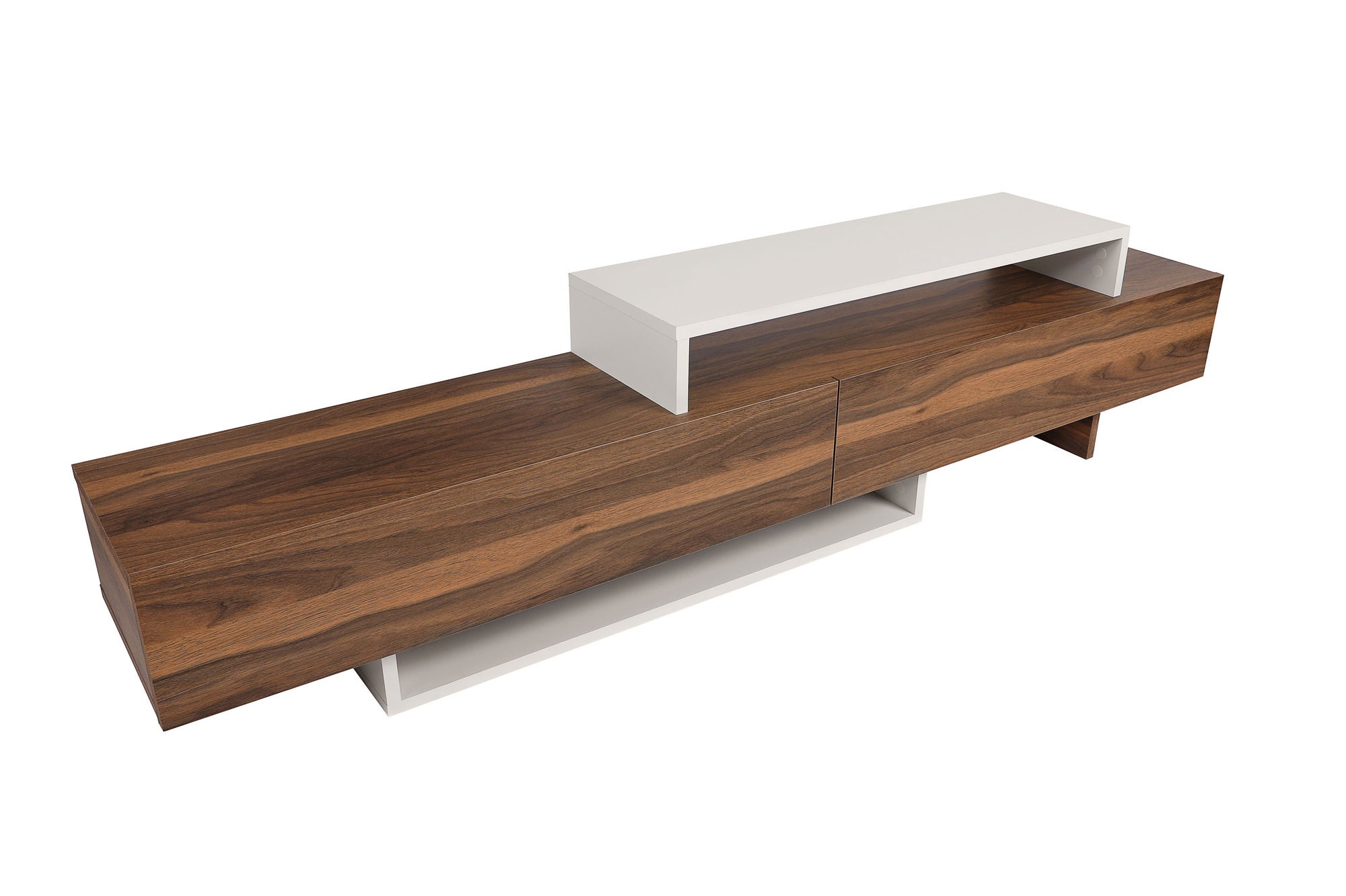 Nirvana - Teak, White in Weiss
 Teak präsentiert im Onlineshop von KAQTU Design AG. TV-Möbel ist von Hanah Home